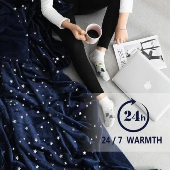 Throw Blanket, Ultra Soft Thick Microplush Bed Blanket,All Season Premium Fluffy - Picture 3 of 6